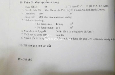 BÁN DÃY TRỌ GÓC 2 MẶT TIỀN – 150m² FULL THỔ CƯ – KHU AN PHÚ, VSIP1